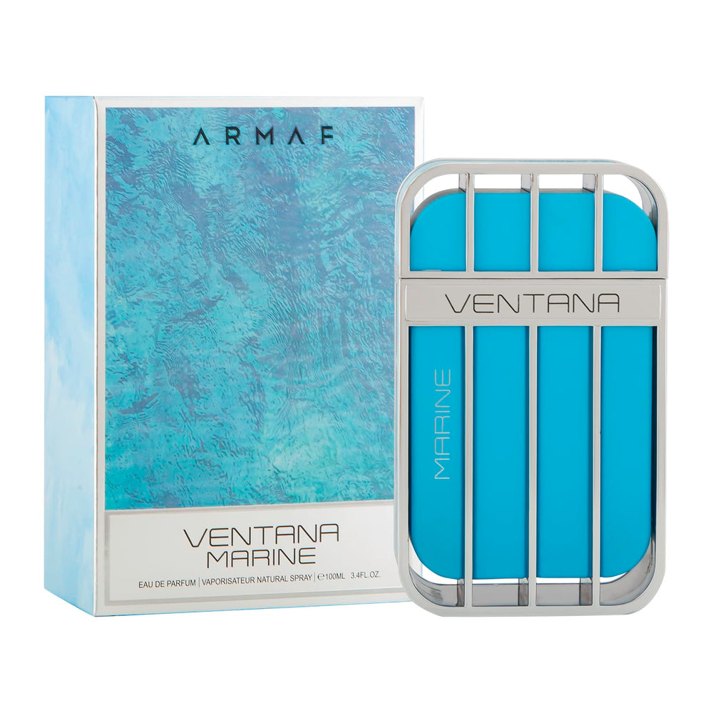Armaf Ventana Marine on vanity suggests a sophisticated daily fragrance.