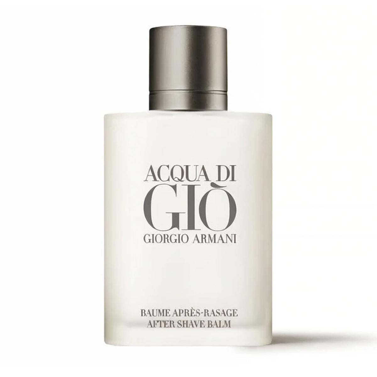 Armani Beauty Acqua di Gio After Shave Balm bottle for lasting marine-woody scent after shaving.