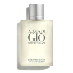 Armani Beauty Acqua di Gio after shave bottle offers long-lasting freshness.