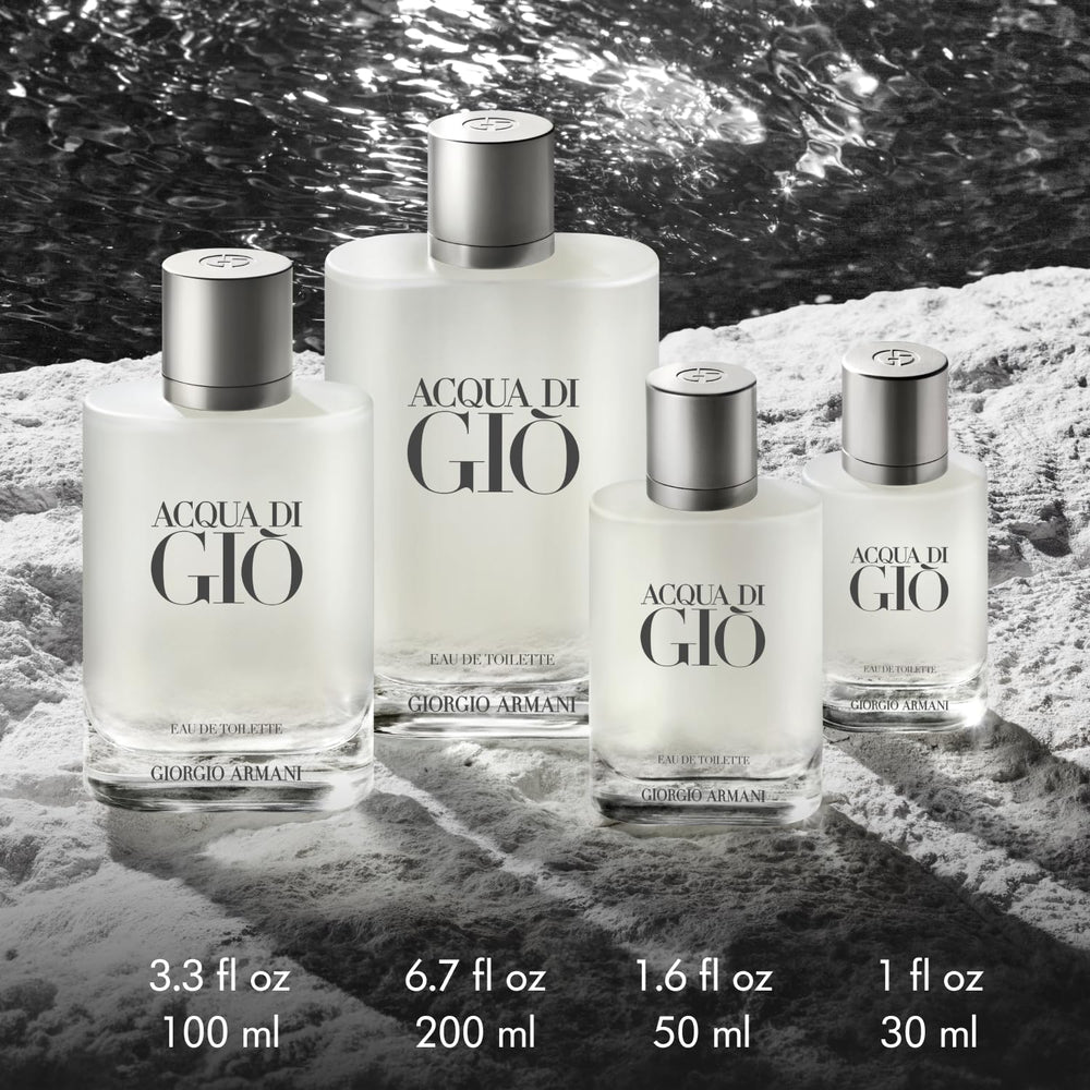 Armani Beauty Acqua di Gio on-skin reveal demonstrates immediate wearability.