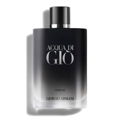 Armani Beauty Acqua di Gio Parfum bottle highlights marine notes for everyday wear.