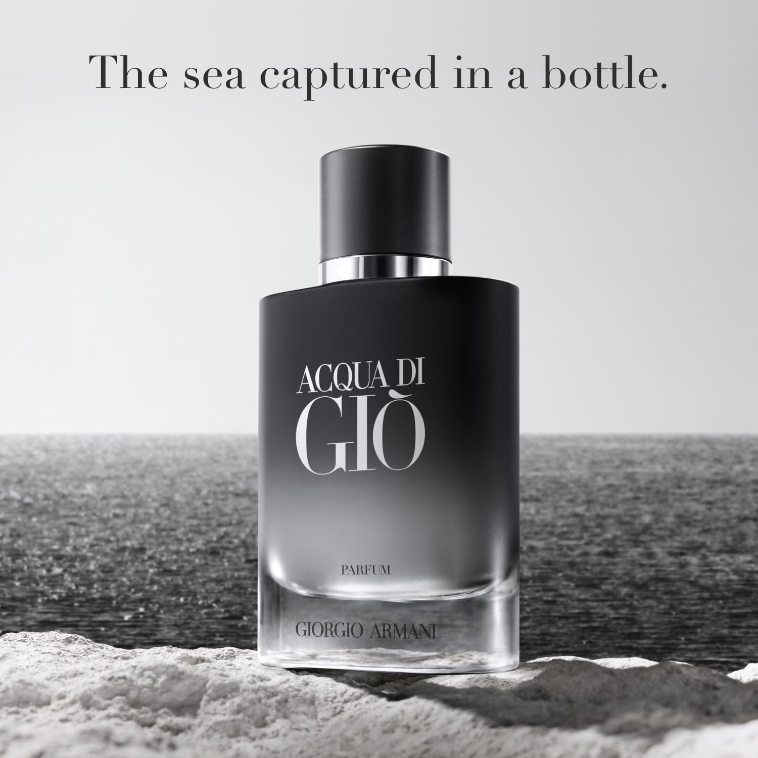Armani Beauty Acqua di Gio Parfum label emphasizes bergamot and incense sophistication.