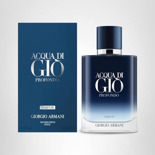 Armani Beauty Acqua di Giò Profondo amber tones convey depth and refinement for everyday elegance.