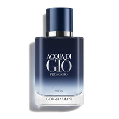 Armani Beauty Acqua di Giò Profondo bottle-front shows ocean-inspired design for confident daily wear.