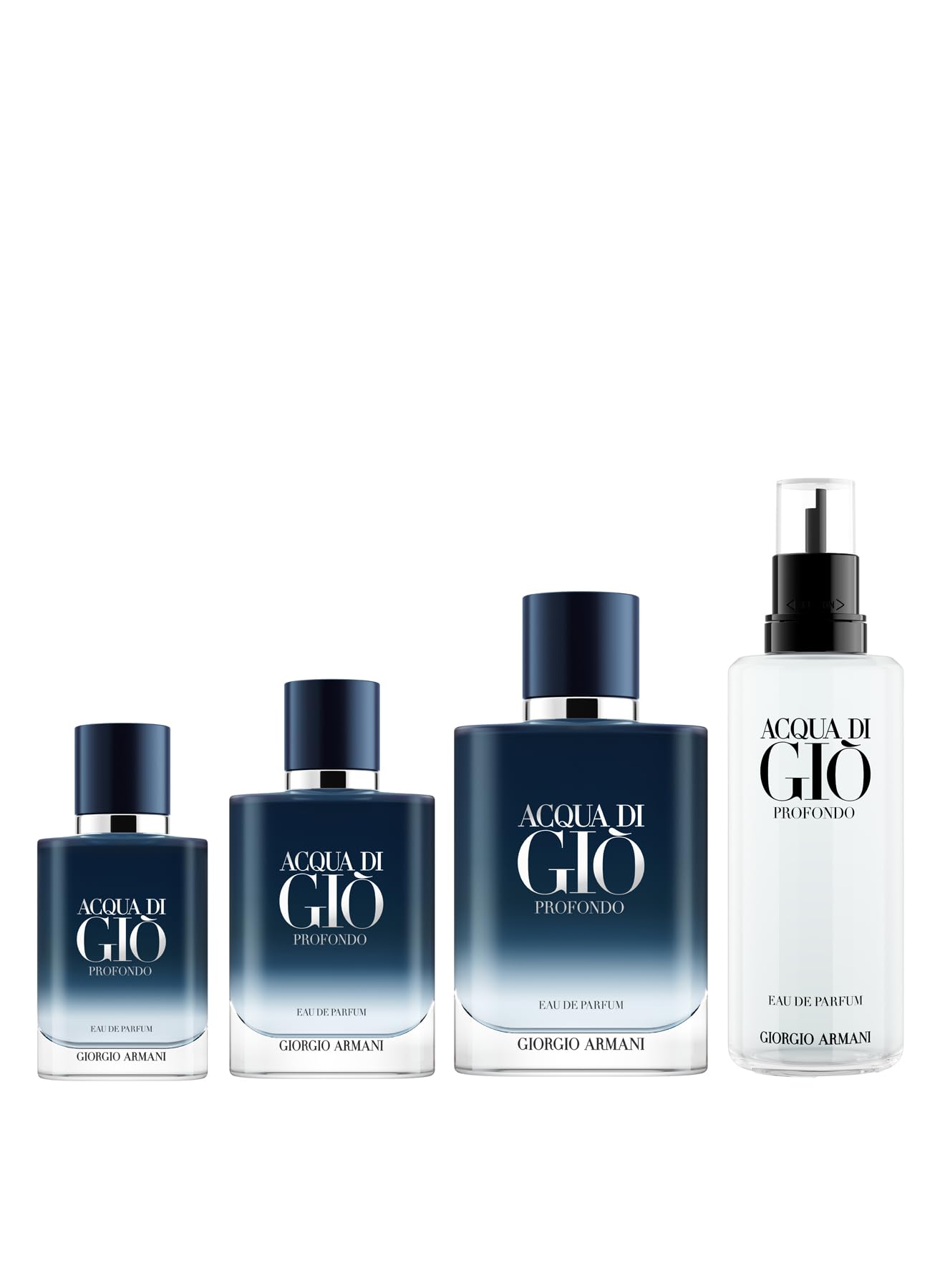 Armani Beauty Acqua di Giò Profondo pulse-point scene highlights near neck for projection.