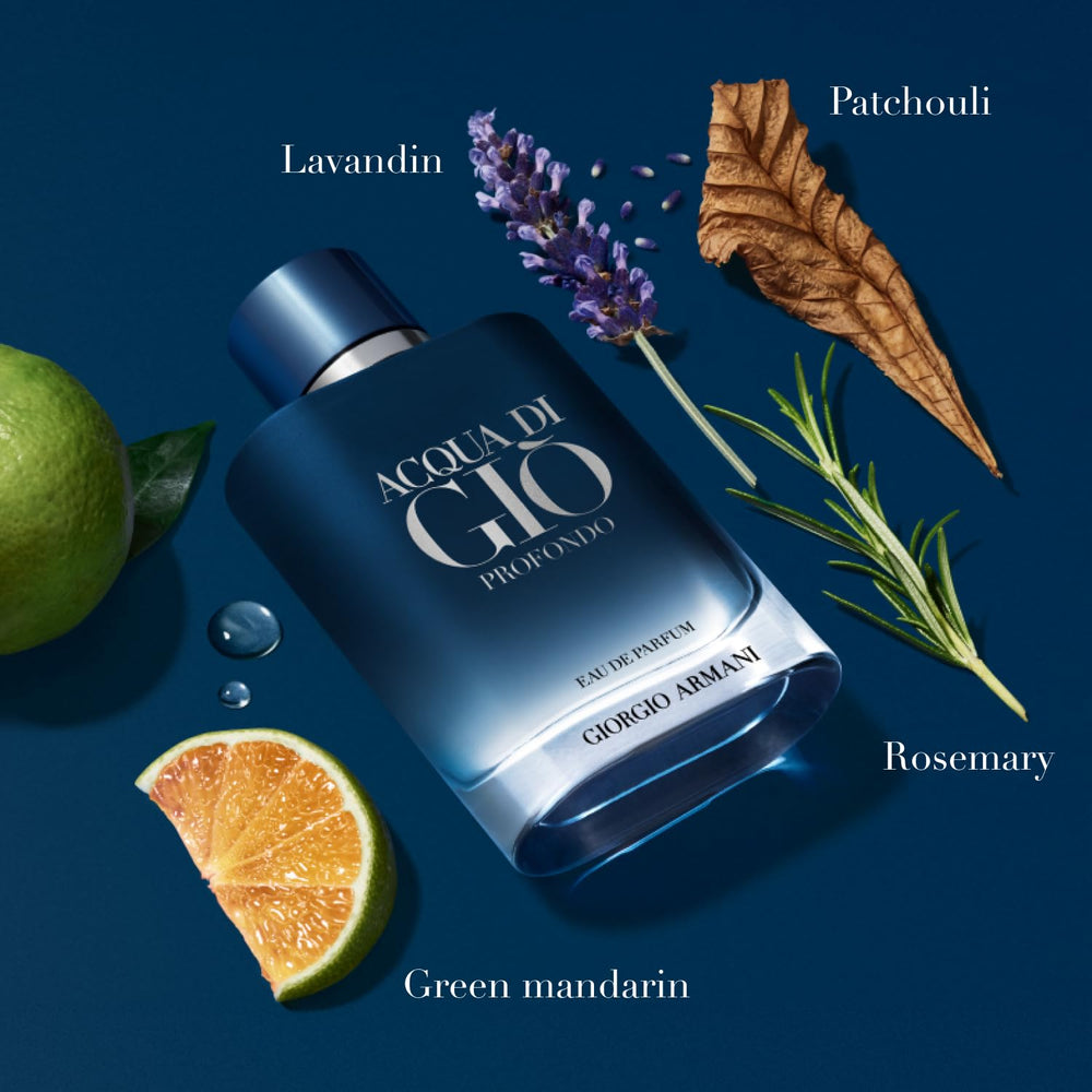 Armani Beauty Acqua di Gio Profondo refill compatibility with at-home sustainability.