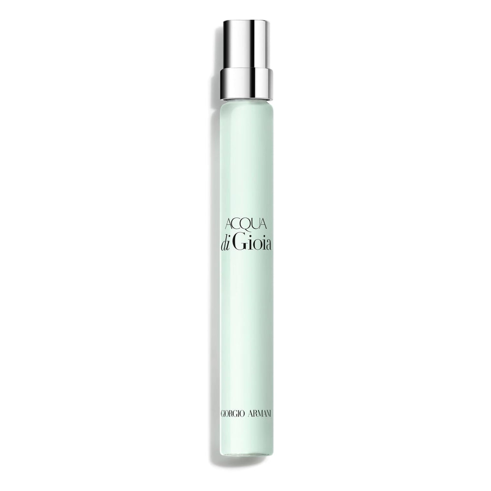 Armani Beauty Acqua di Gioia bottle front shows a fresh oceanic fragrance for daily wear.