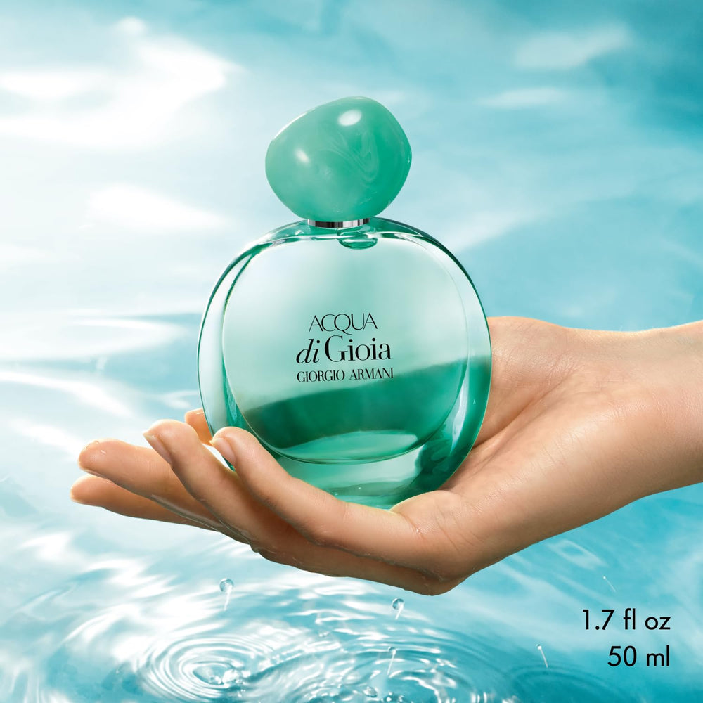 Armani Beauty Acqua Di Gioia Intense skin application shows pulse points for subtle enhancement
