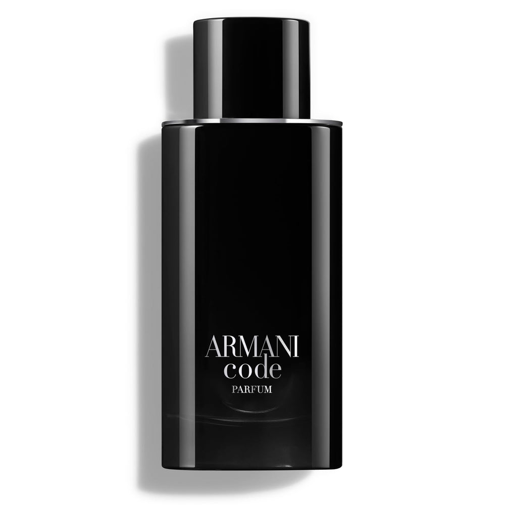Armani Beauty Code Parfum bottle close-up for refined daily confidence.