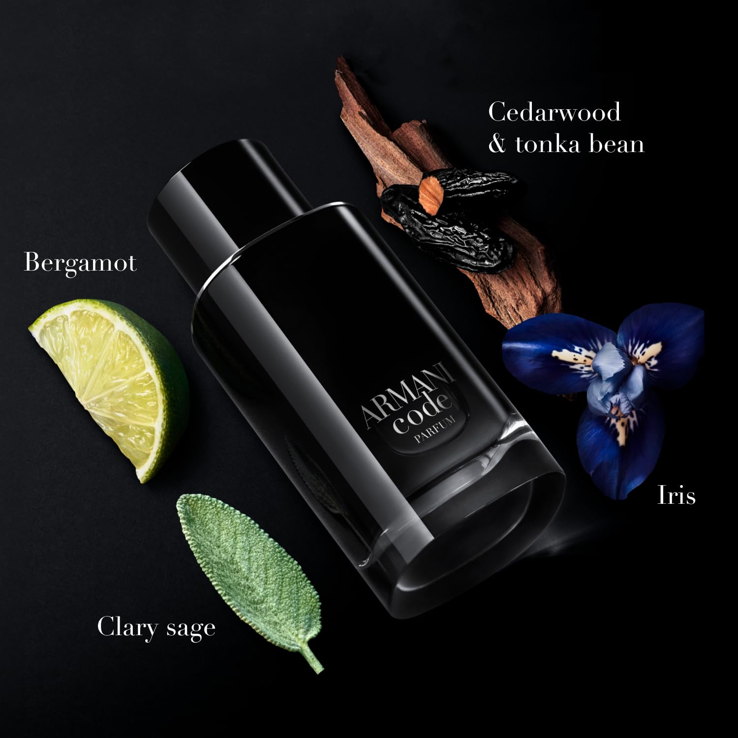 Armani Beauty Code Parfum top notes of bergamot and lemon in spray.