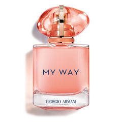 Armani Beauty My Way Ylang EDP bottle in coral packaging for daytime wear