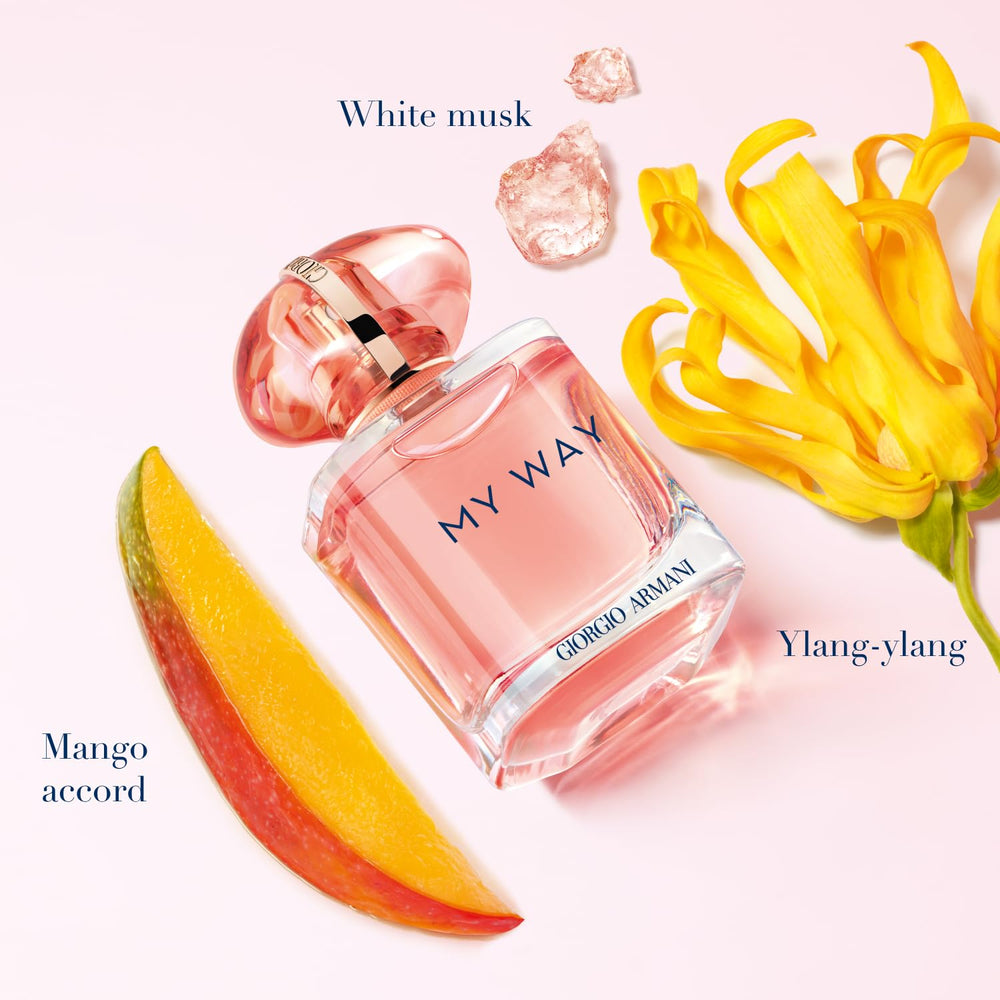 Armani Beauty My Way Ylang mango accent highlights tropical brightness