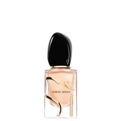 Armani Beauty Sì EDP bottle front showcases elegant design for confident daytime scent.