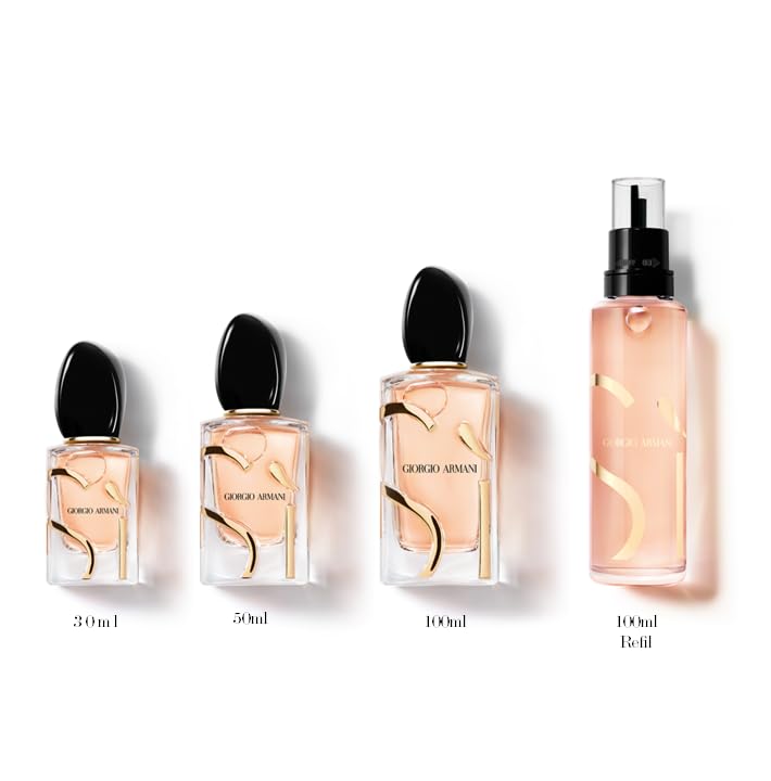 Armani Beauty Sì EDP rose de mai and freesia note visual for elegant femininity.