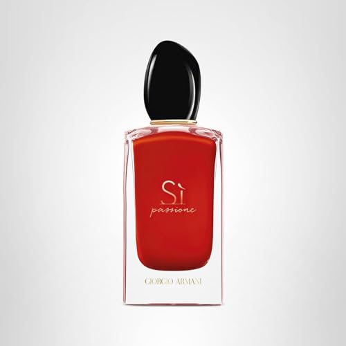 Armani Beauty Sì Passione bottle on silk conveys sophisticated evening allure.