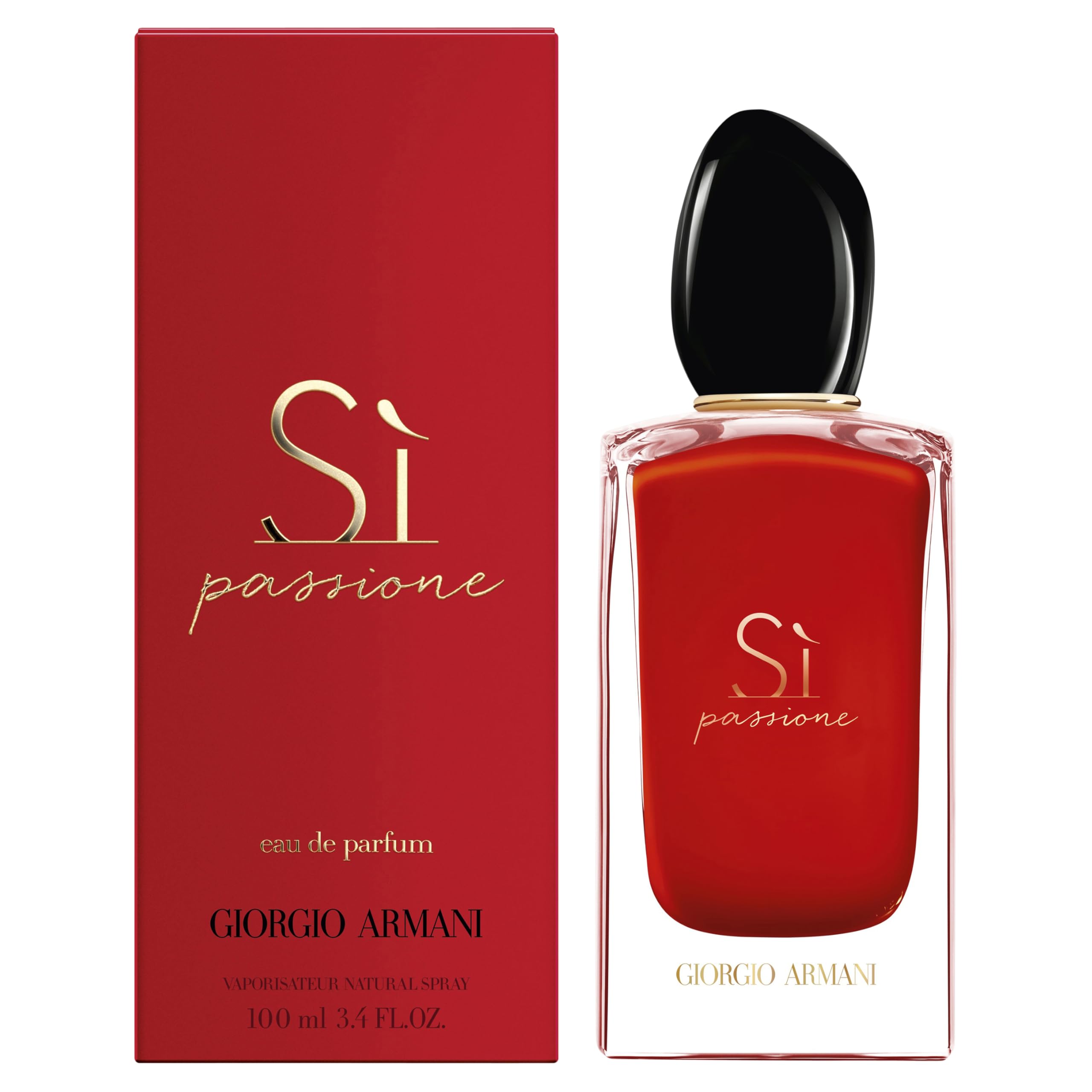 Armani Beauty Sì Passione outer packaging showcases luxury and gift-worthy presentation.