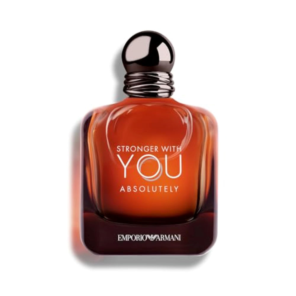 Armani Beauty Stronger With You Absolutely bottle closeup for premium scent and confidence