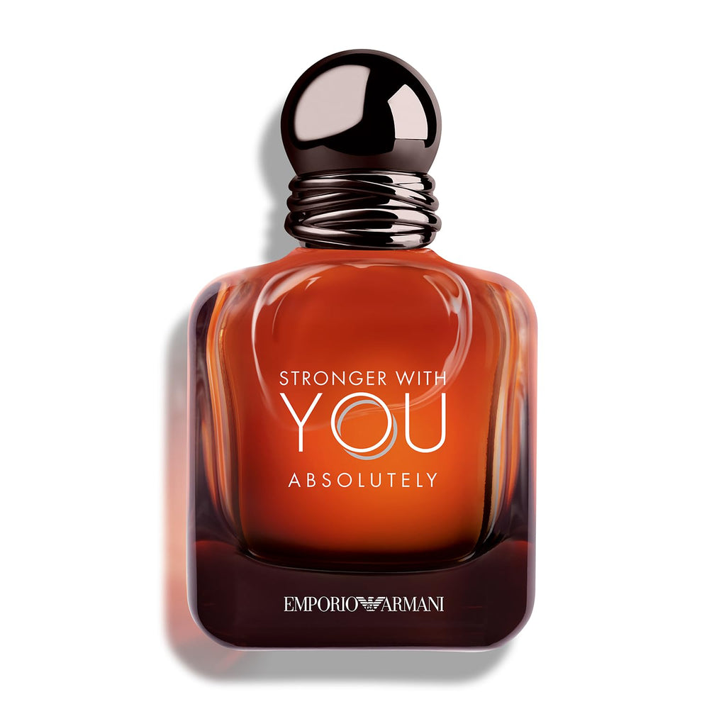 Armani Beauty Stronger with You Absolutely bottle ready for daily wear, suggesting a bold signature