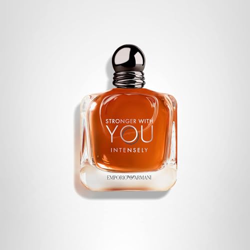 Armani Beauty Stronger With You Intensely glass bottle design for premium display and tactile appeal.