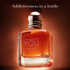 Armani Beauty Stronger With You Intensely cap detail highlights premium construction.