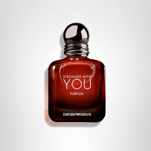 Armani Beauty Stronger With You amber-woody profile supports confident evening wear.