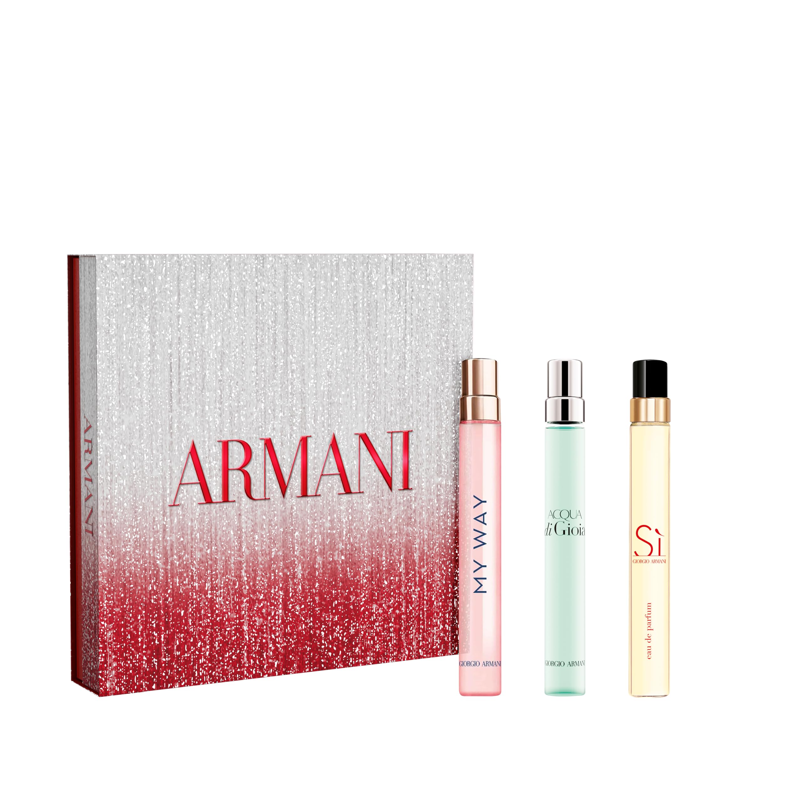 Armani Beauty women's perfume discovery trio giftbox showing three scents for gifting ideas