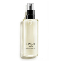 Armani Code eau de toilette refill front view showcasing sustainable refill capability.