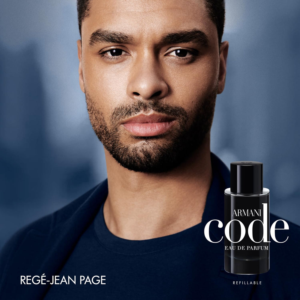 Armani Code EDP spray application demonstrates easy-use bottle for daily routines.
