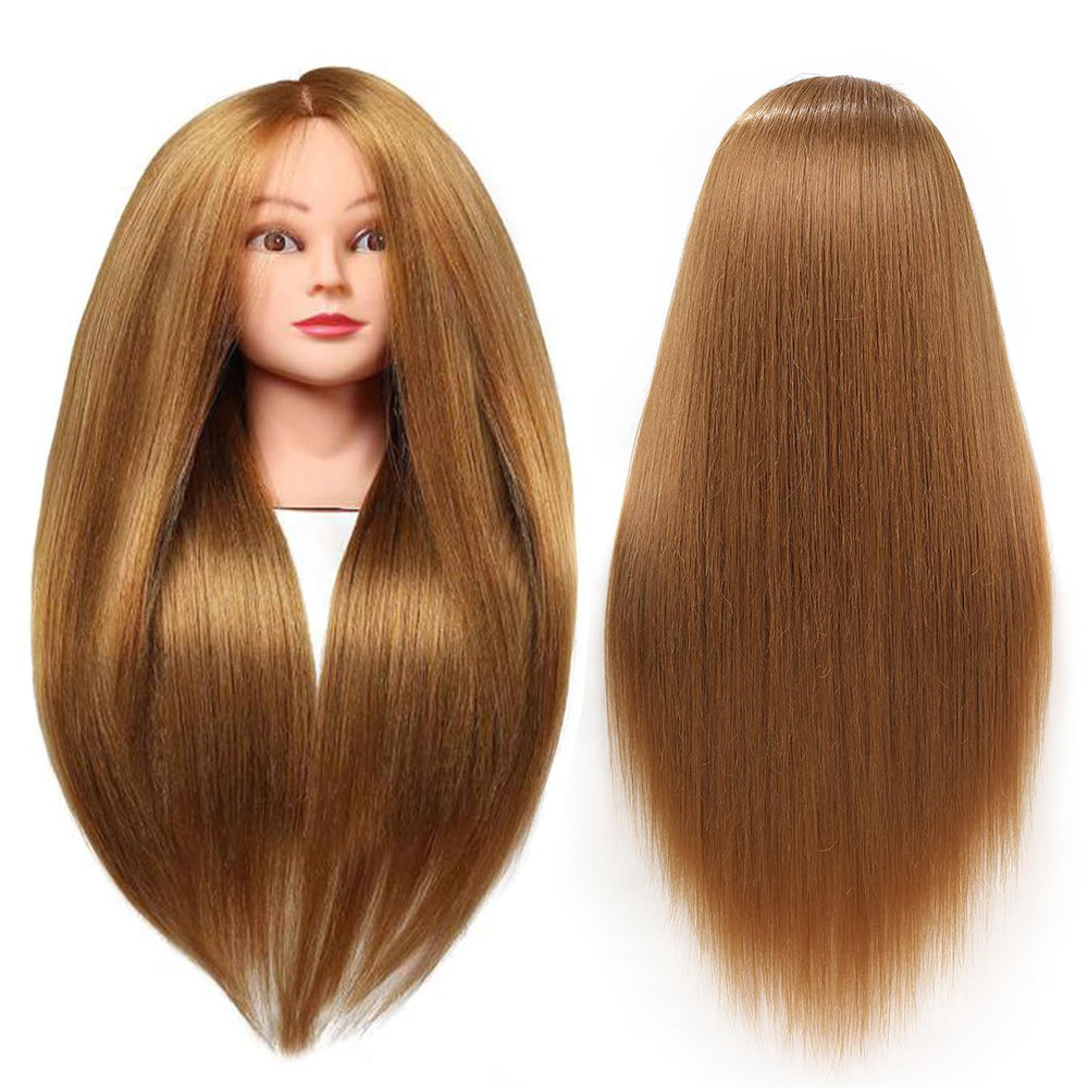 Armmu mannequin head hair length 26-28 inches for long-hair styling realism.