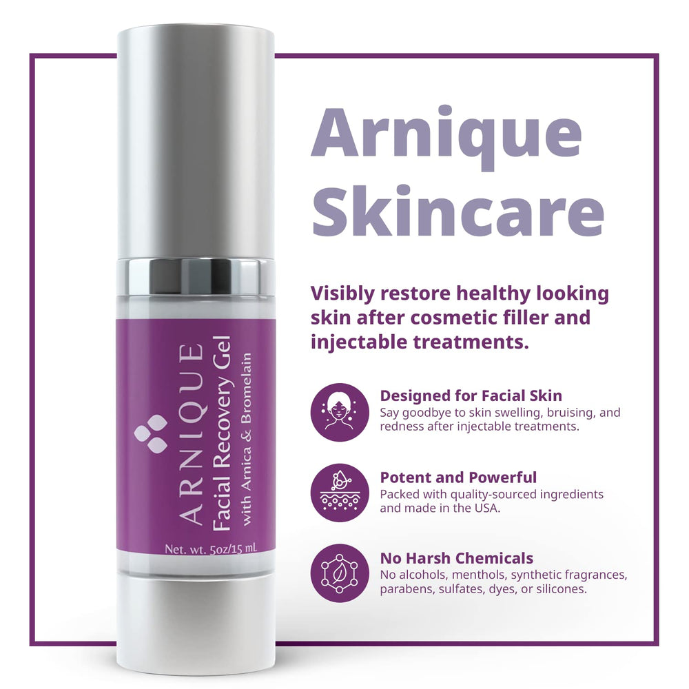 Arnique After beauty routine use image hints refreshed skin after treatment.