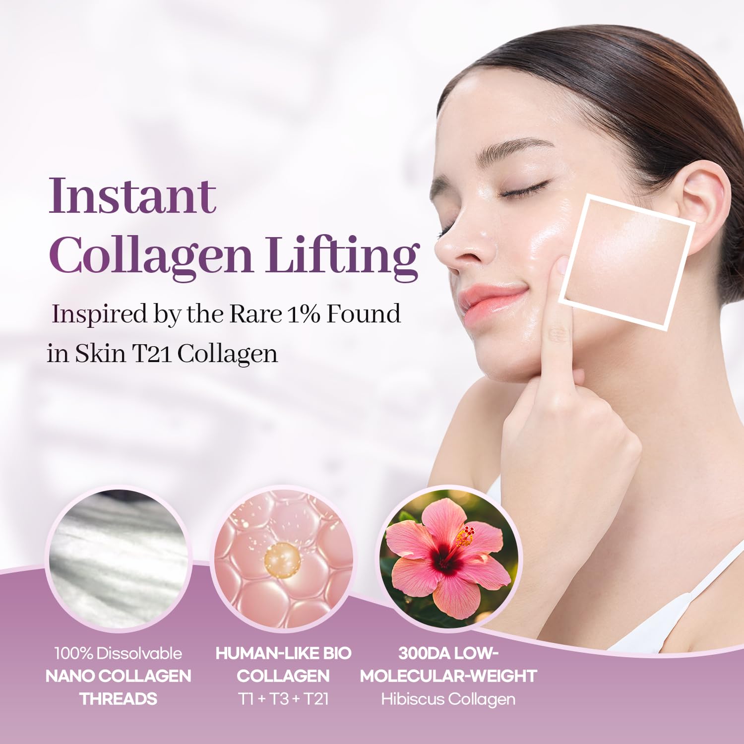 AROCELL Skin refinement closeup demonstrating smoother texture after use.