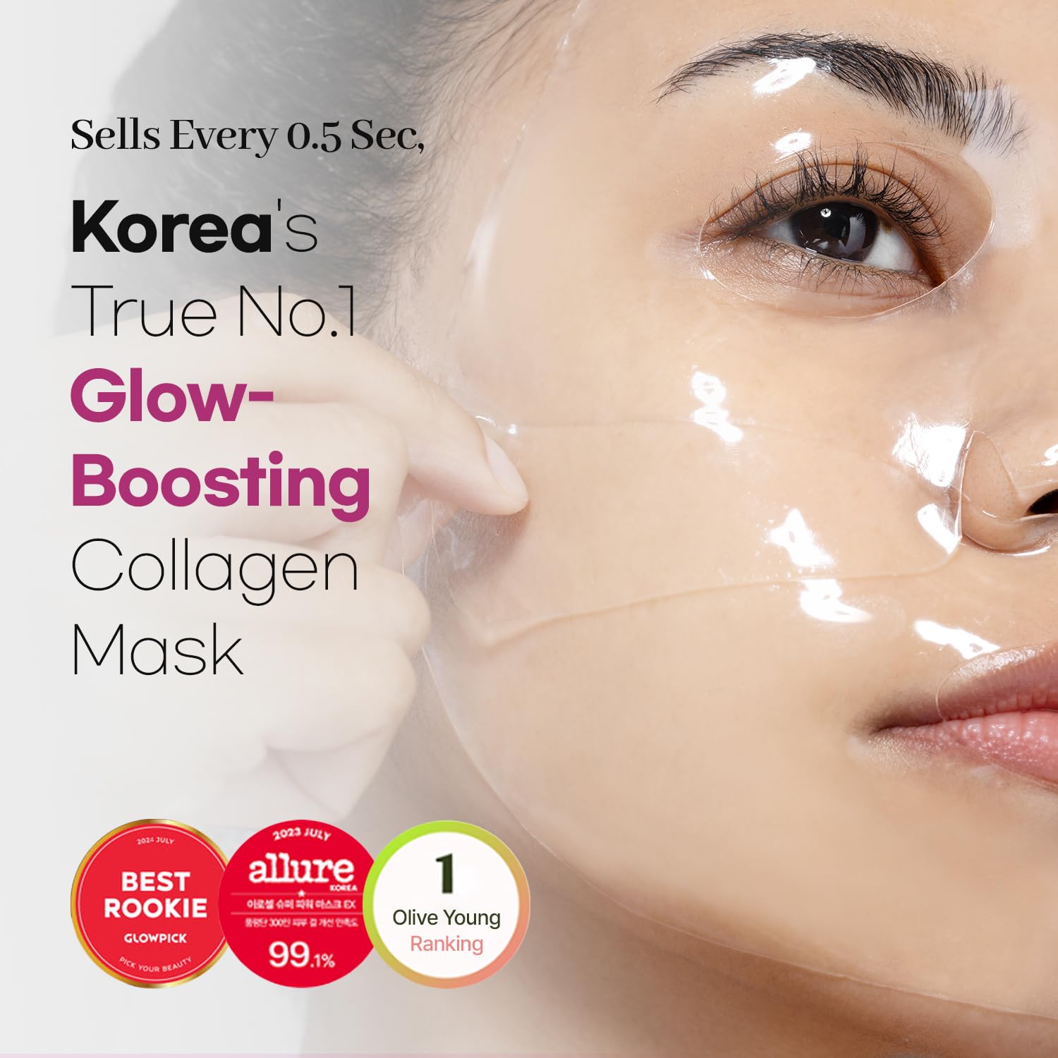 AROCELL Super Collagen Mask sheets ready for nightly hydration routine