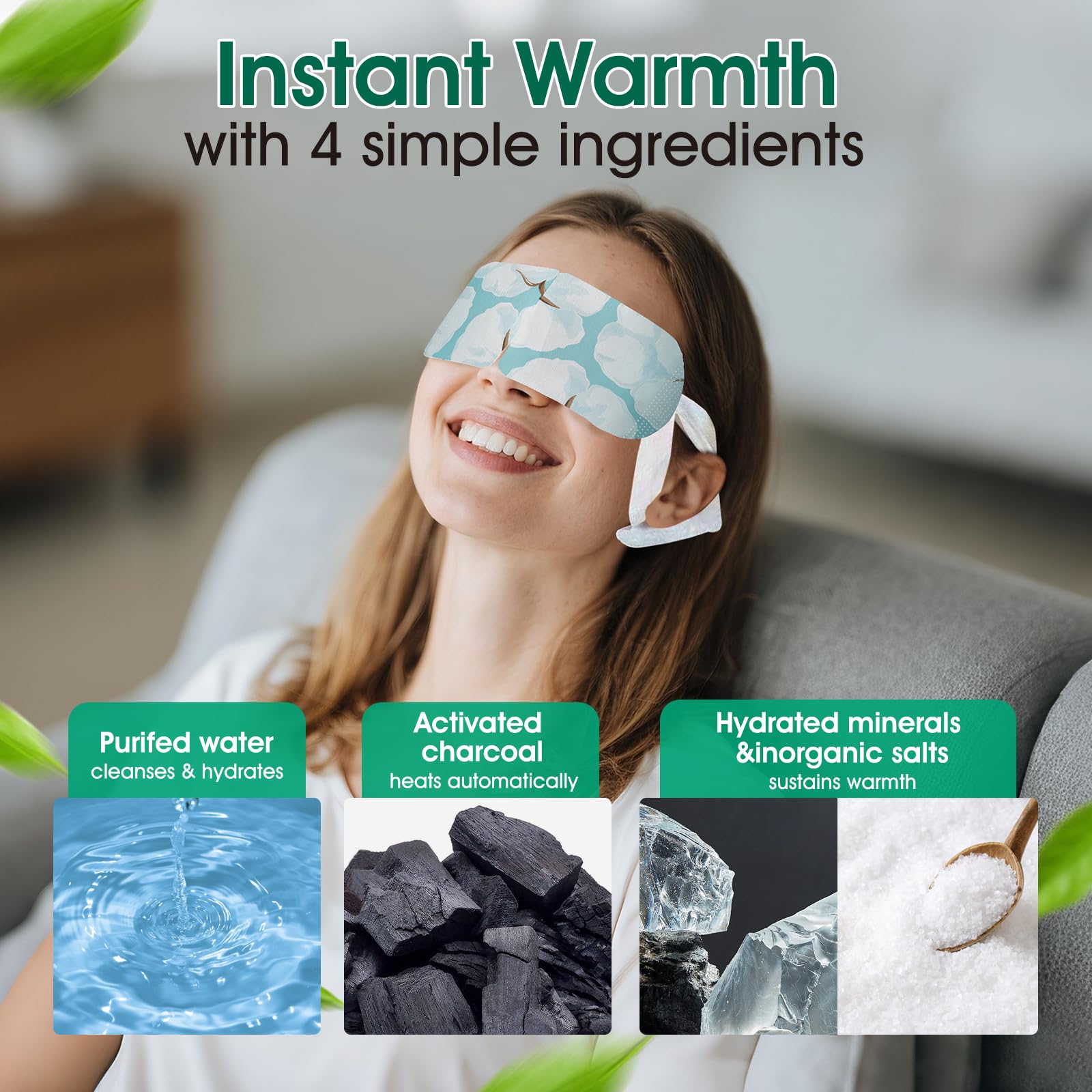 AROIC steam eye masks soft medical-grade fabric gentle on skin