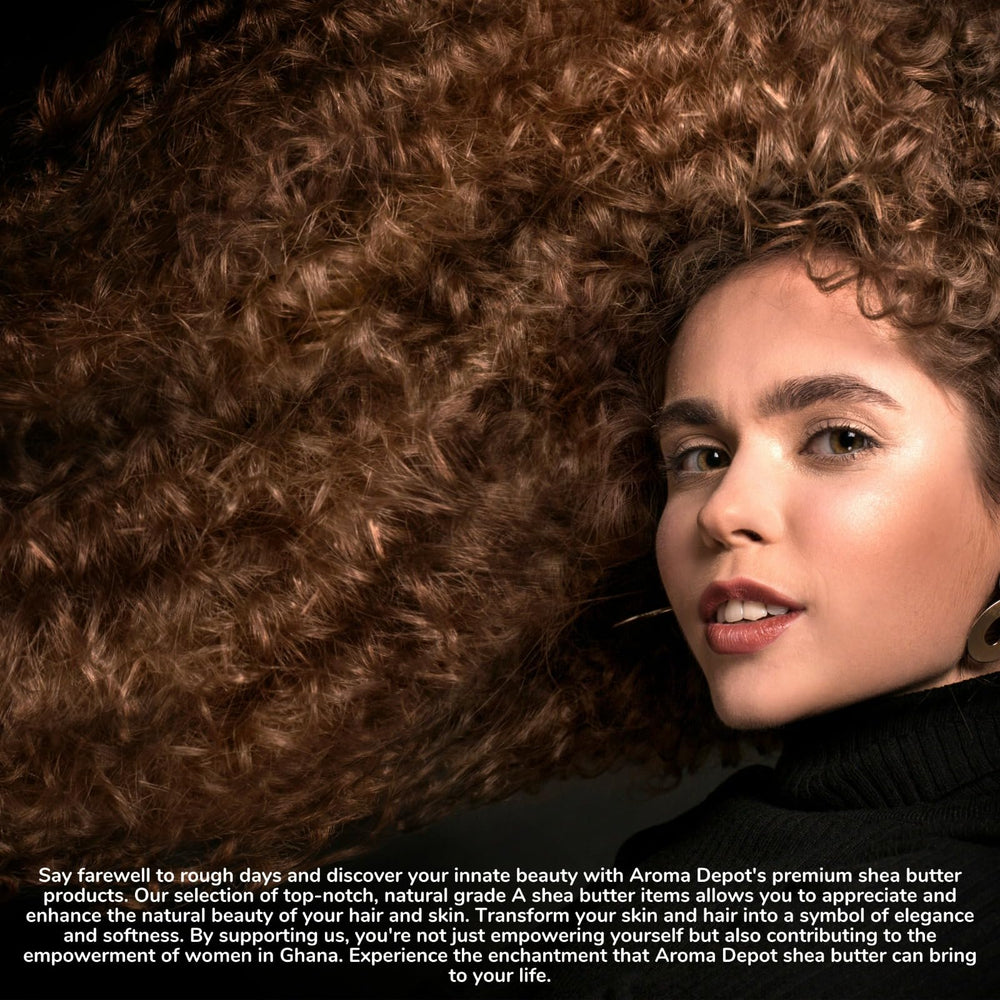 Aroma Depot Shea Butter for hair care as a conditioning option.