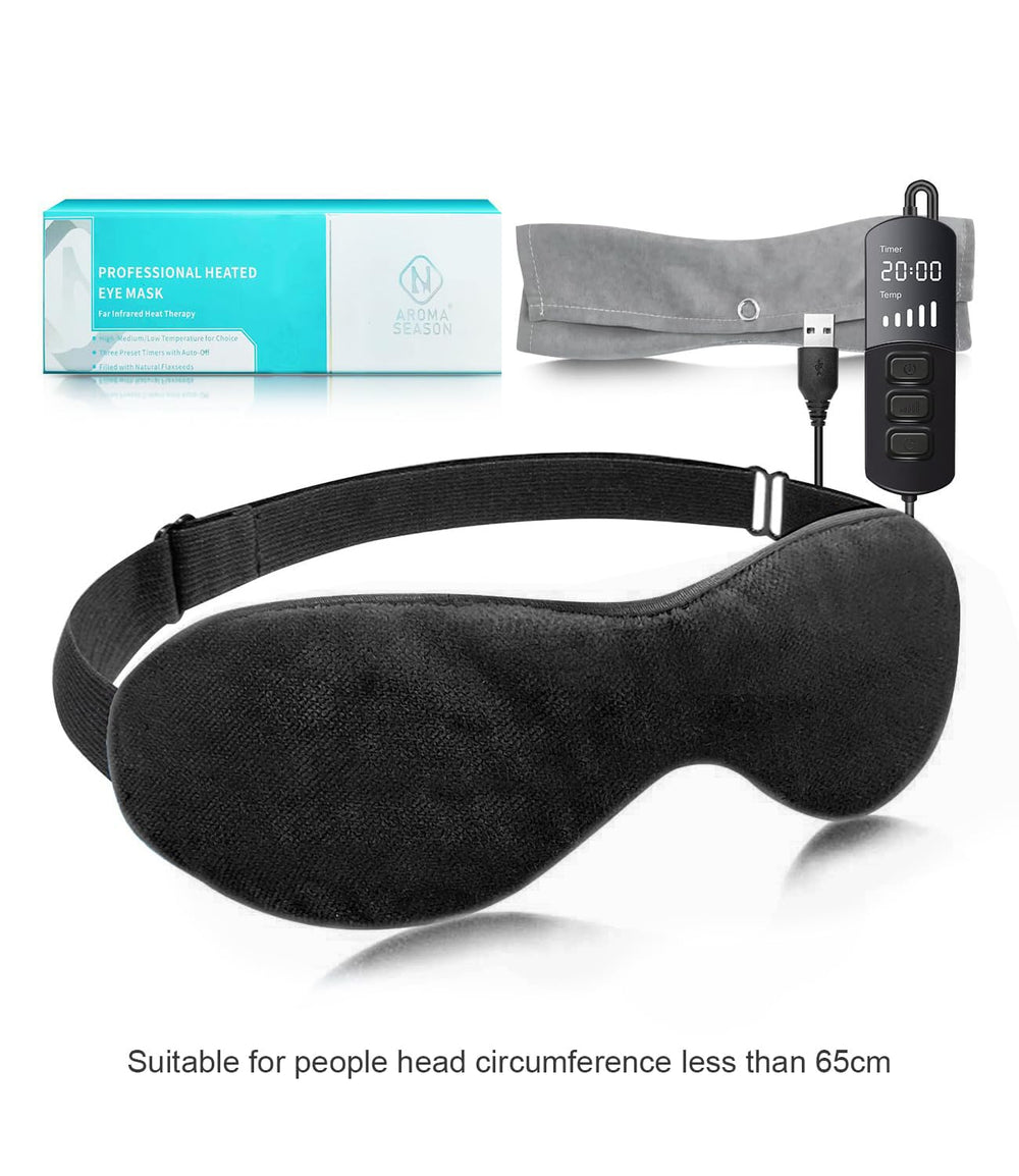 Aroma Season heated eye mask cotton fabric, breathable comfort during use.
