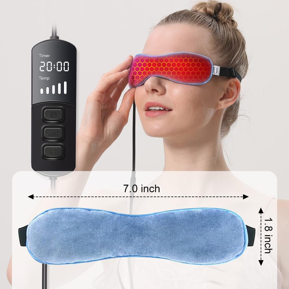 Aroma Season eye mask worn at night provides relaxing warmth.
