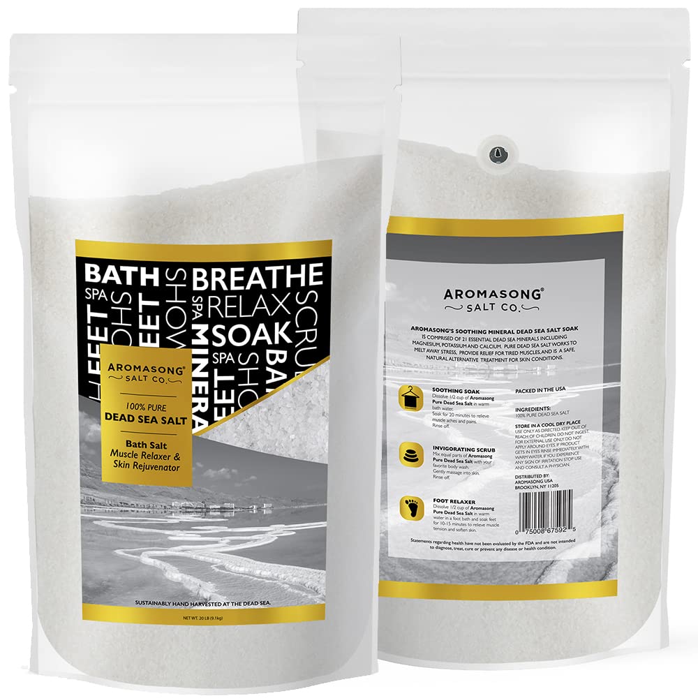 Aromasong Dead Sea salt foot soak scene suggesting spa-like relief
