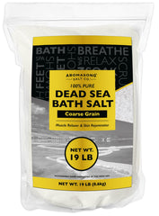 Aromasong Dead Sea Salt resealable bag preserves freshness for easy storage