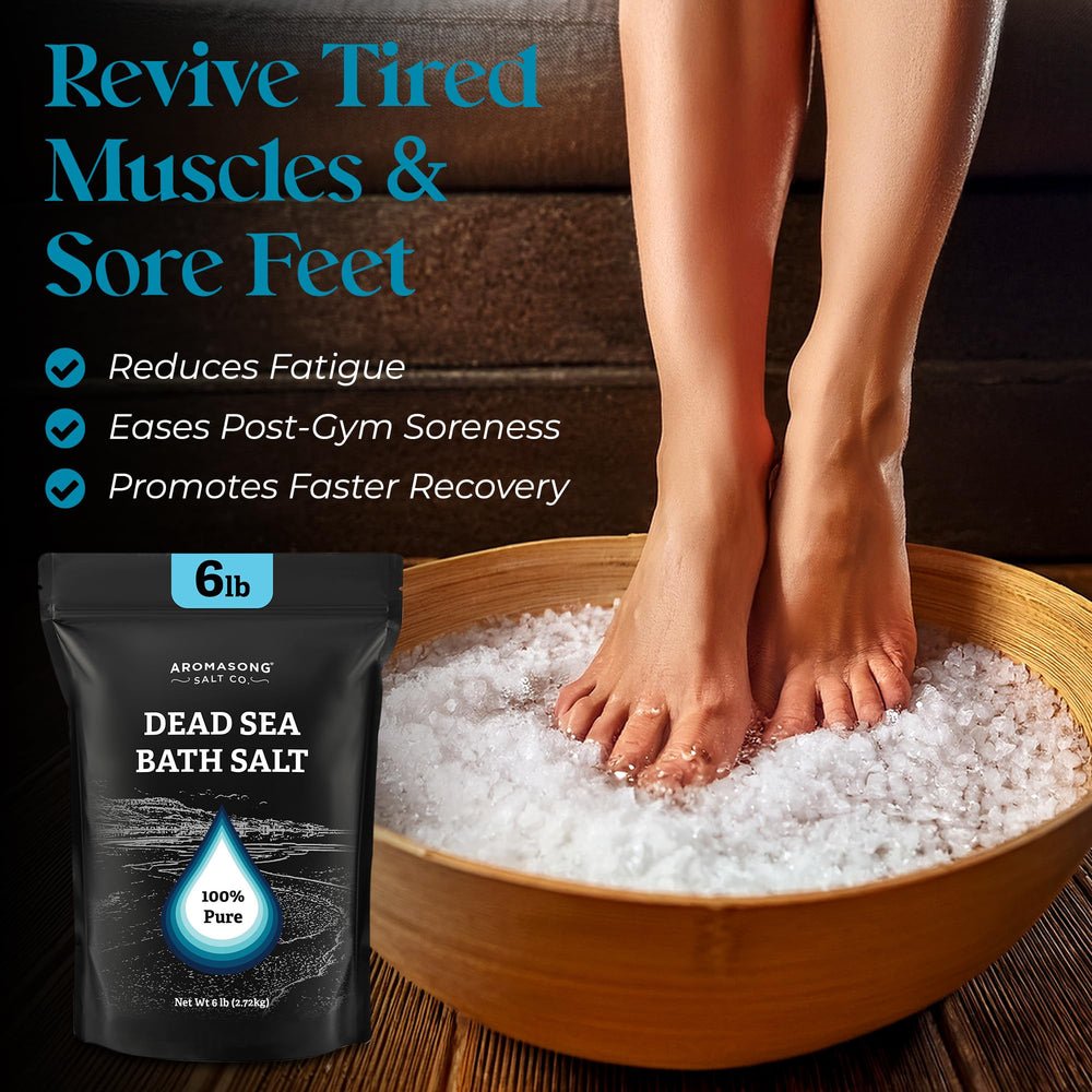 Aromasong Dead Sea Salt Sitz Bath setup in a tub.