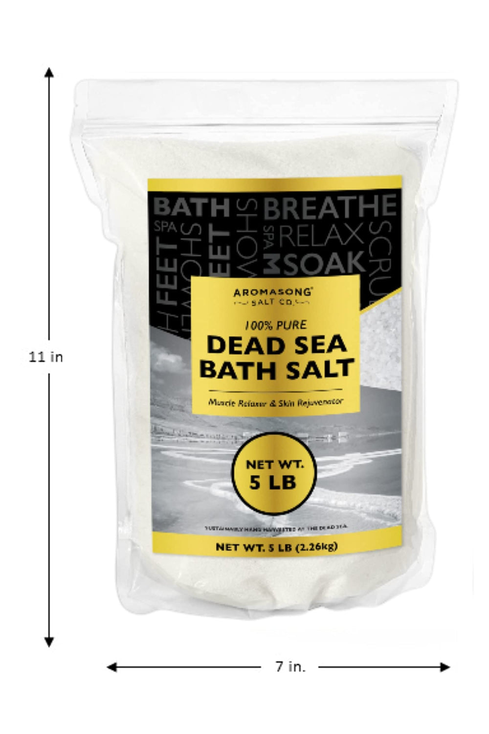 Aromasong Dead Sea salt unscented variant suitable for soft skin routines