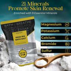 Aromasong resealable pack of Dead Sea salt highlights easy storage
