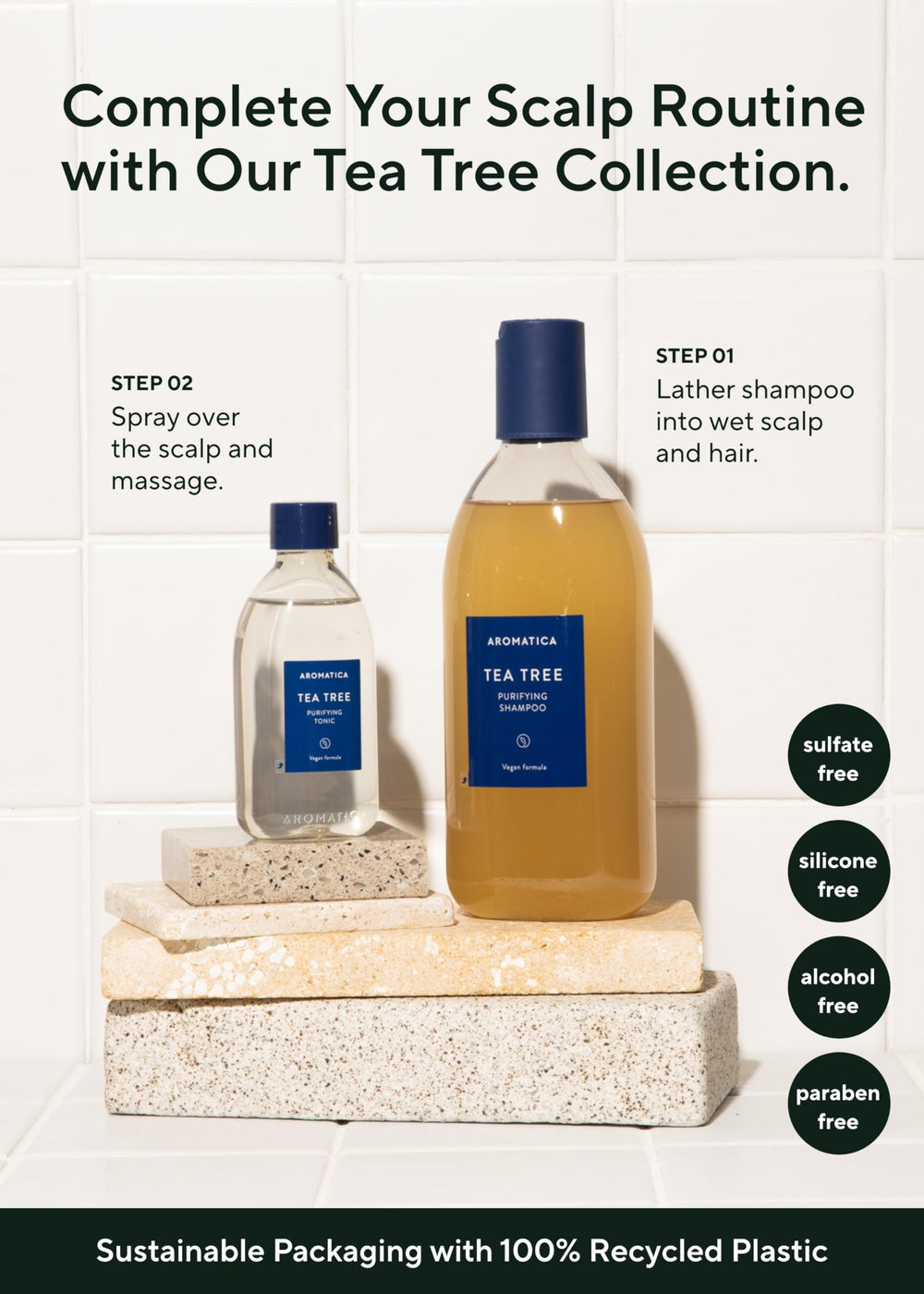 AROMATICA clarifying-shampoo-lather demonstrates gentle cleansing balancing oil and moisture.