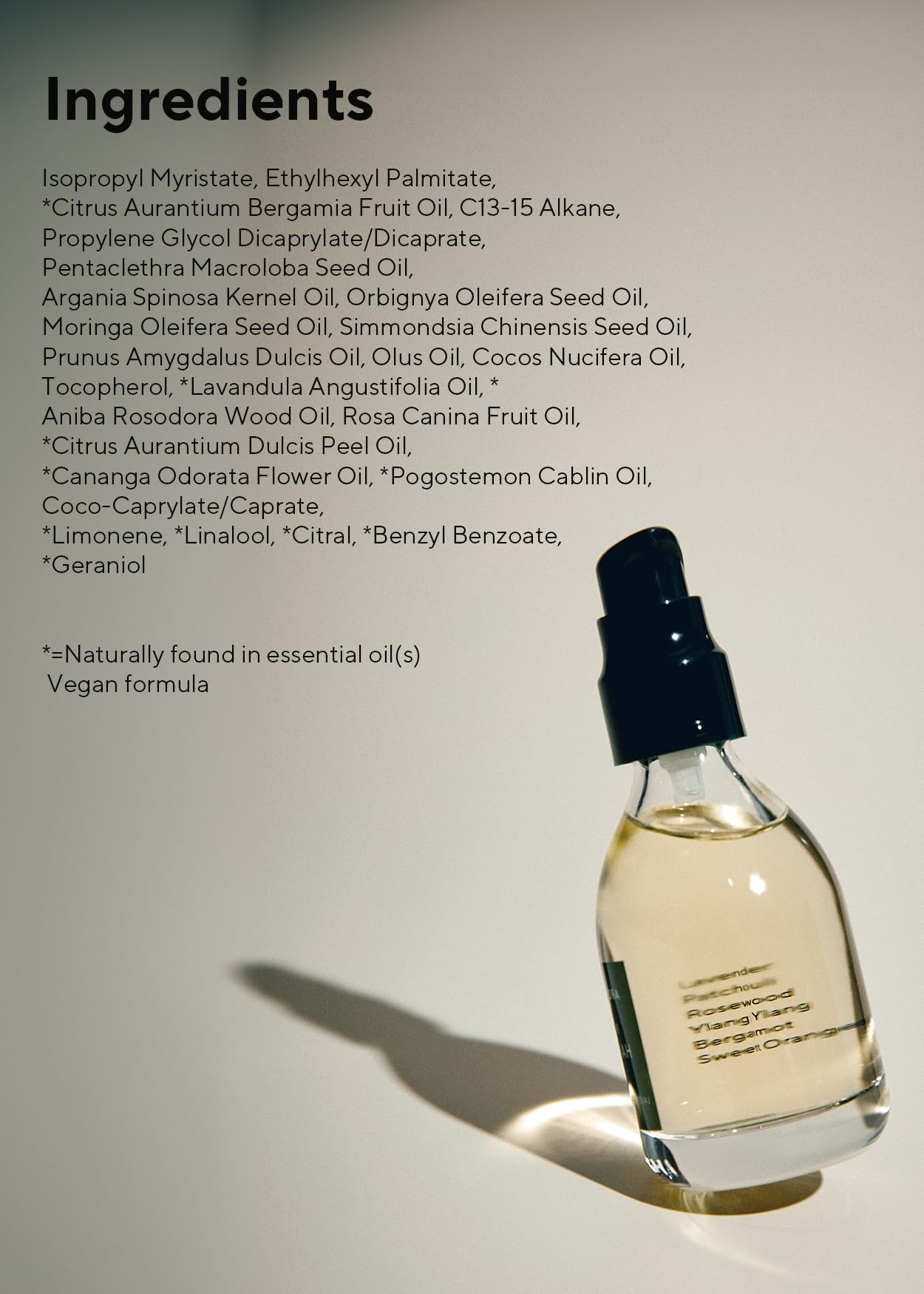 AROMATICA how-to-use guidance for applying to damp hair ends before styling.