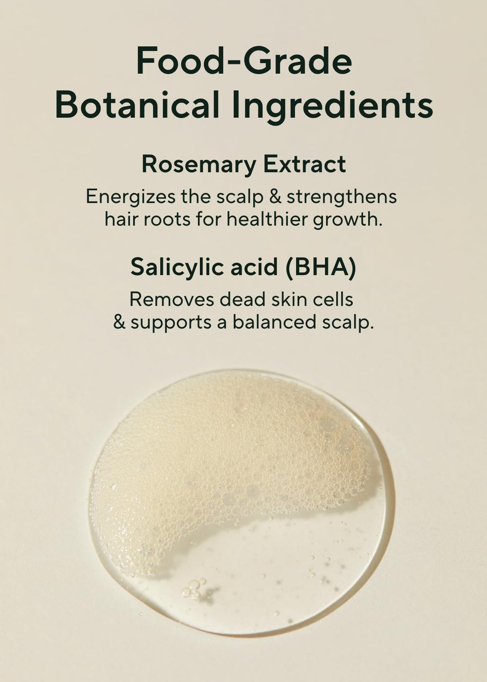 AROMATICA probiotics-amino-acids-biotin closeup signals nourishing scalp-supporting ingredients