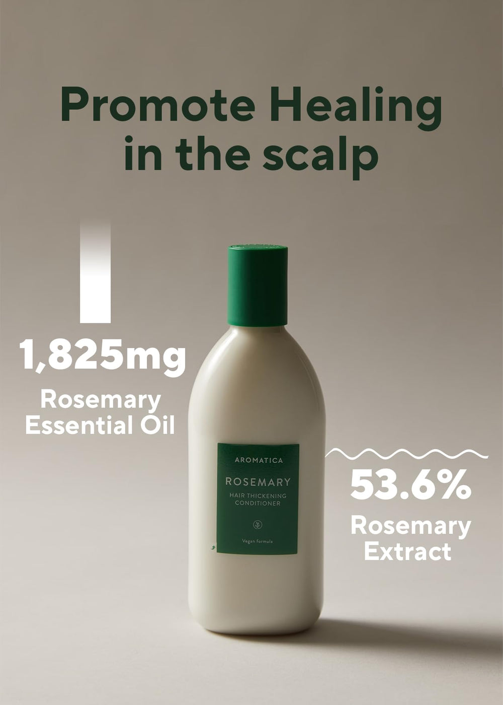 AROMATICA rosemary conditioner pump eases application for tangle-free routine.