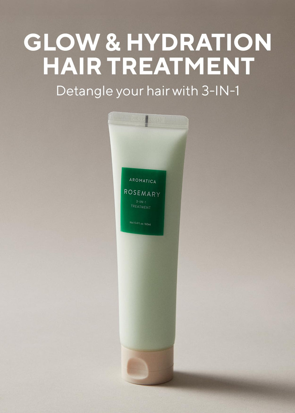 AROMATICA rosemary hair mask cream jar emphasizing conditioning shine for damaged hair
