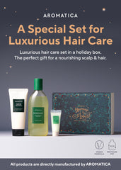 AROMATICA Rosemary Leave in bottle highlighting heat protection for damaged hair