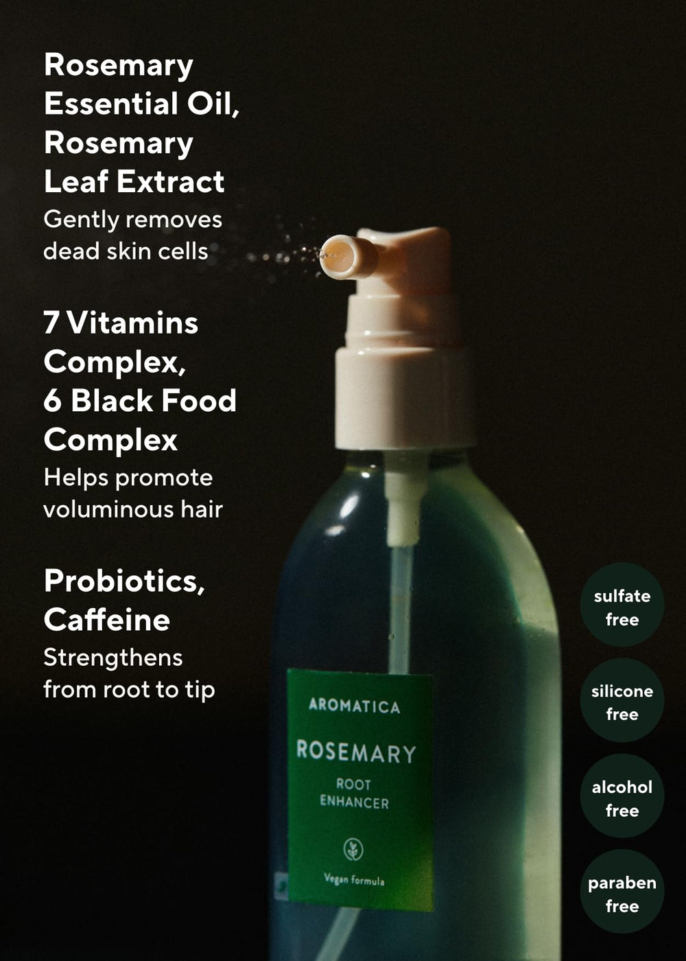 AROMATICA Rosemary Root Enhancer packaging conveys gift-ready presentation.