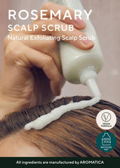 AROMATICA rosemary scalp scrub texture closeup showing exfoliating granules