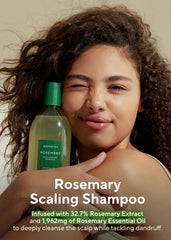 AROMATICA rosemary-scalp-shampoo-lather-foam demonstrates easy rinse and volumizing feel